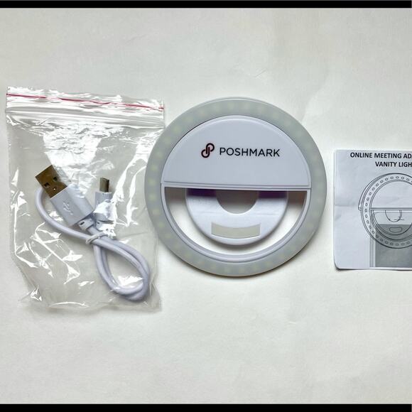 Poshmark Swag Online Meeting Adjustable Vanity Light w/Clip Micro USB Charger - Picture 7 of 14